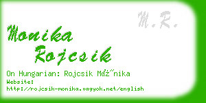 monika rojcsik business card